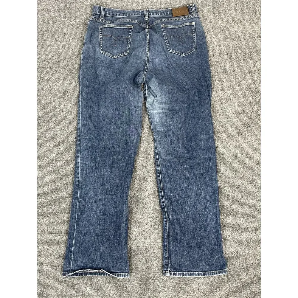 Lauren Jeans Co. Jeans Womens 14 Straight Leg Blue Denim Pants Cotton N296 - Picture 4 of 9